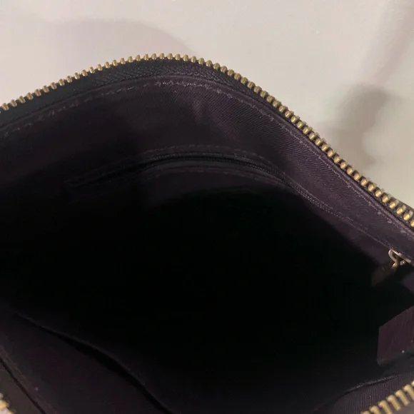 Fossil Brown Leather and Metallic Gold Crossbody Bag and Matching Wallet - Picture 5 of 10